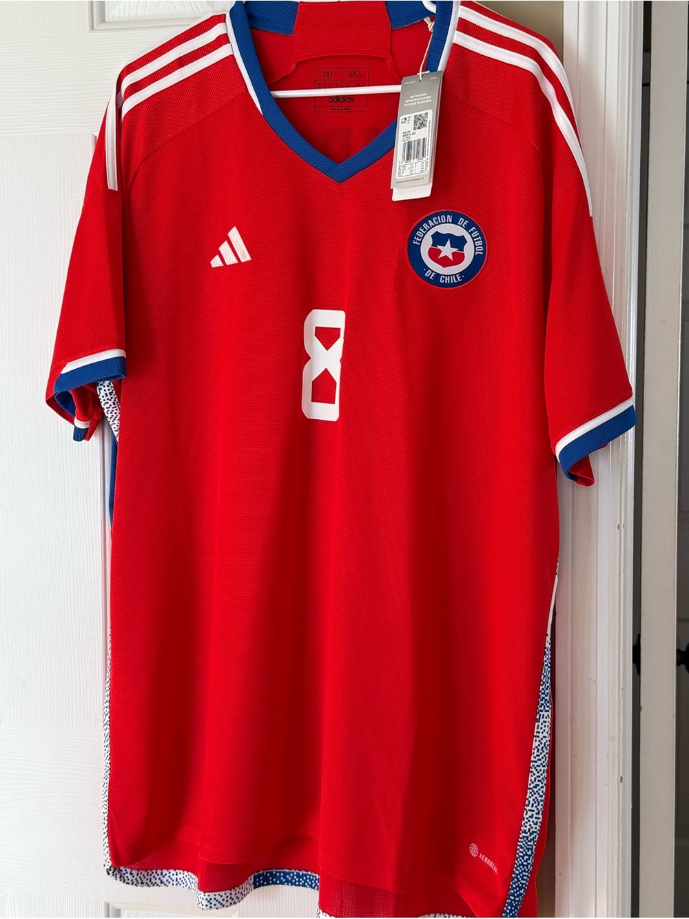 adidas Chile 26 Home Authentic Soccer Jersey Vidal #8 size 2XL NWT